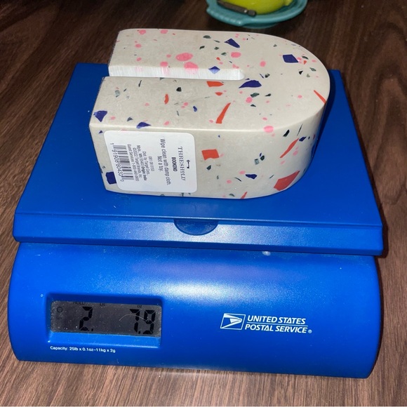 Target Threshold Terrazzo Solid Bookend Original Sticker Arched U Shape Rainbow - Picture 5 of 10